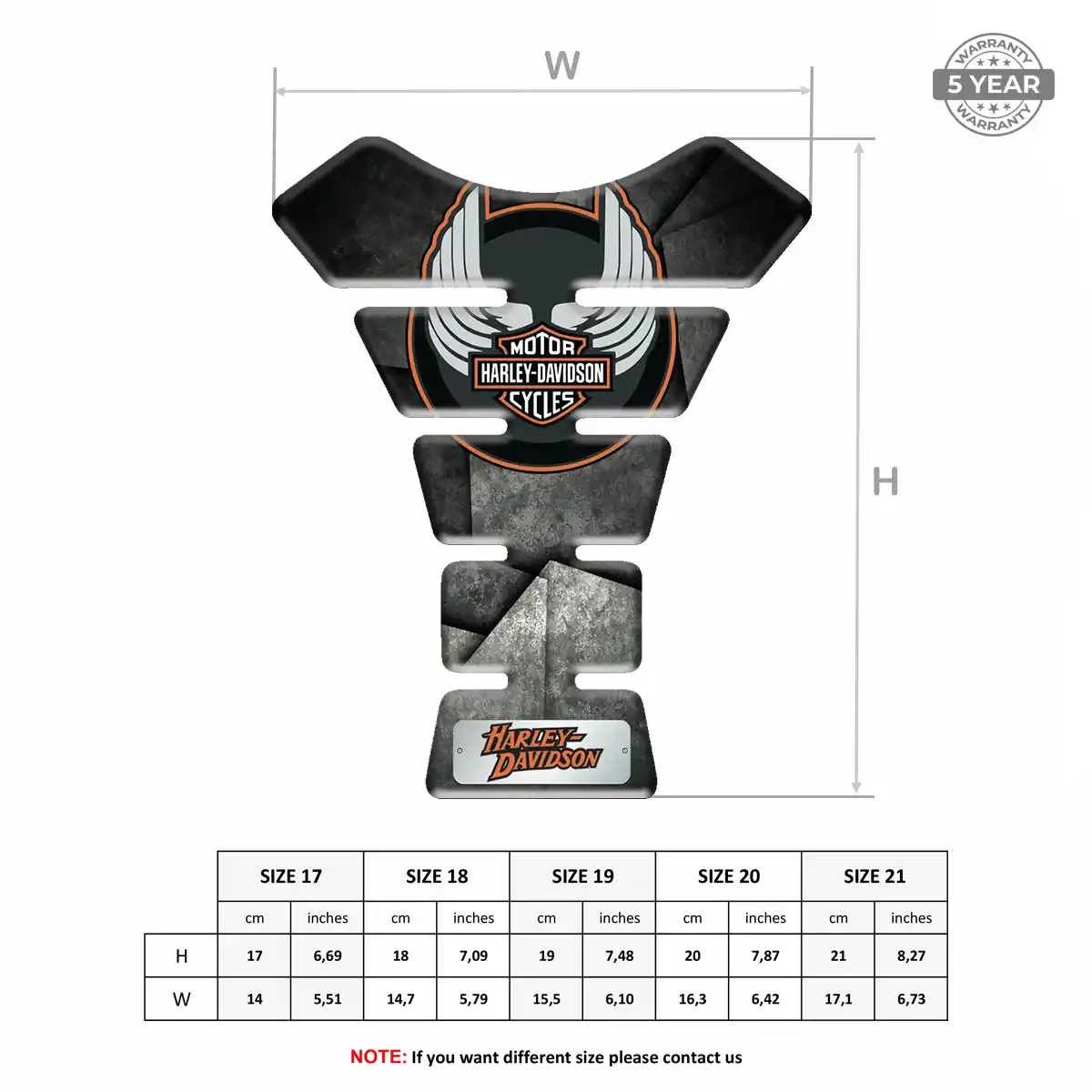 Harley 3D Gel Tank Pad Superior Craft