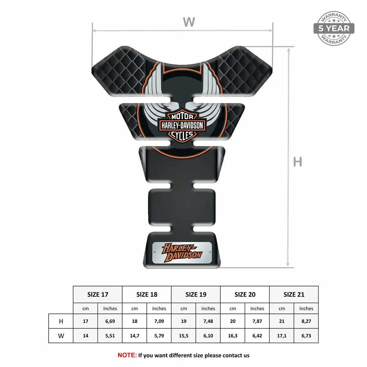 Harley 3D Tank Pad Elite Finish