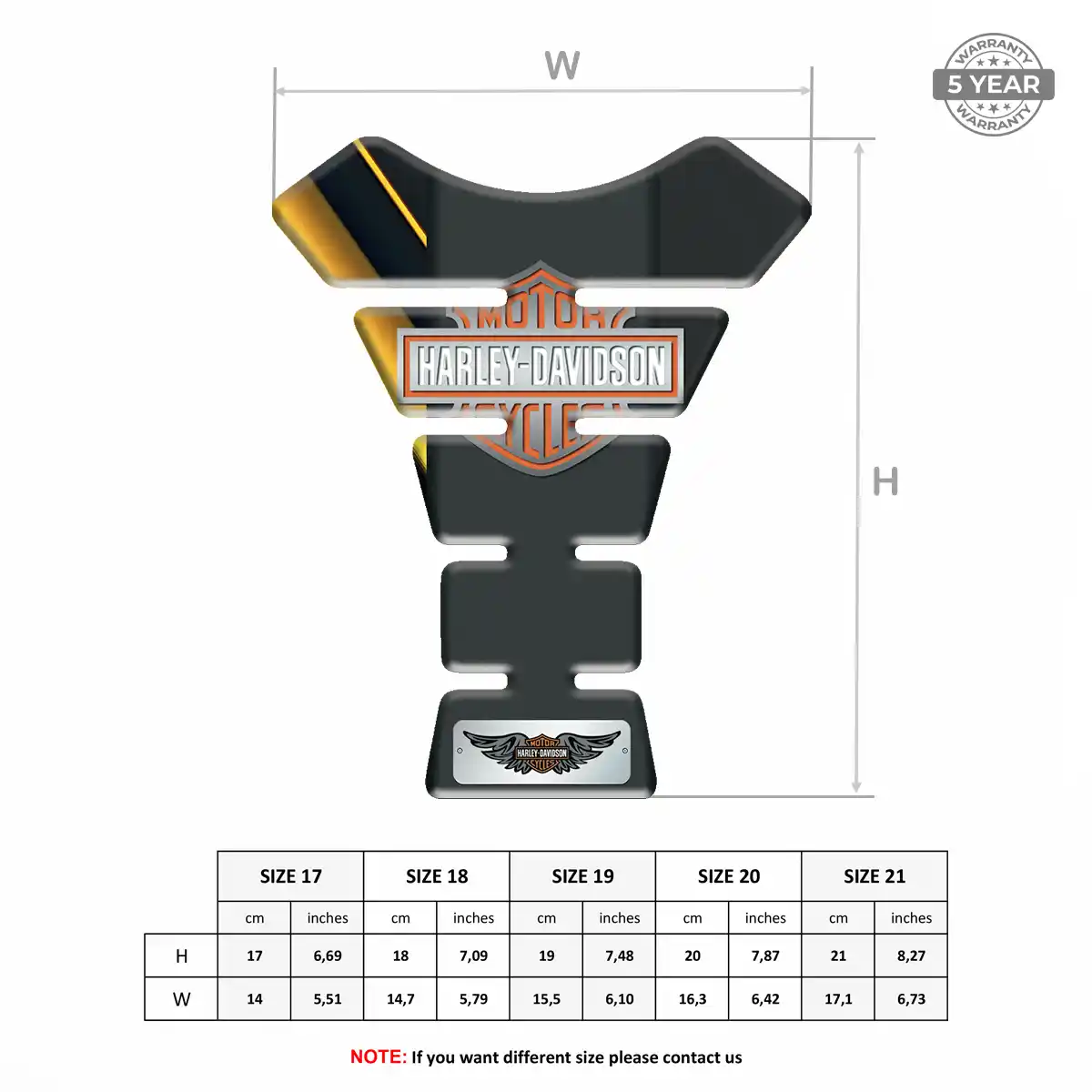 Harley 3D Tank Pad Sleek Style