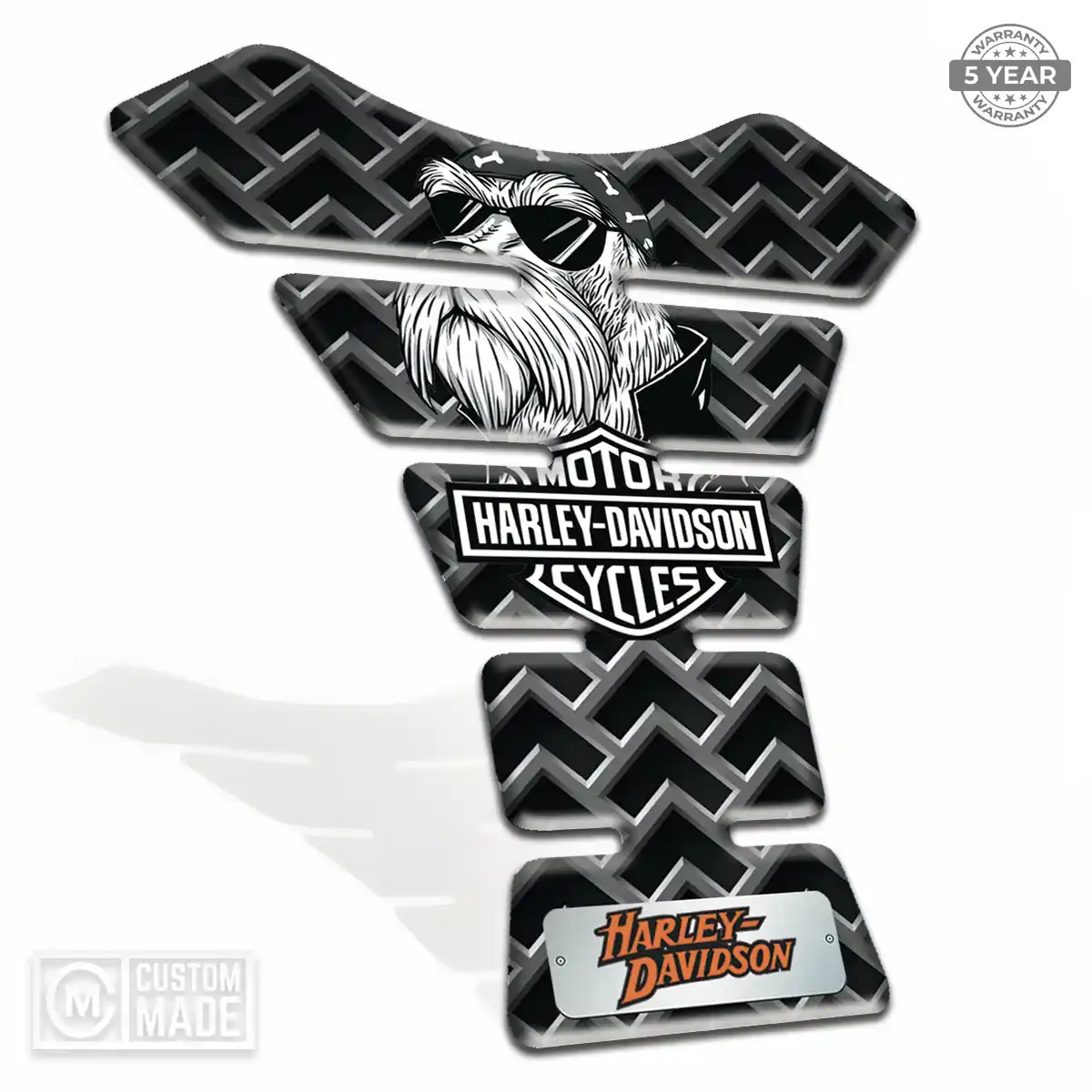 Harley Domed Tank Pad Elite Finish