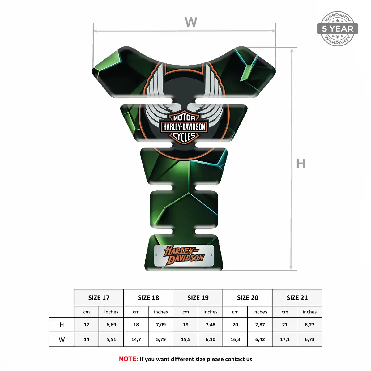 Harley Domed Tank Pad Refined Design