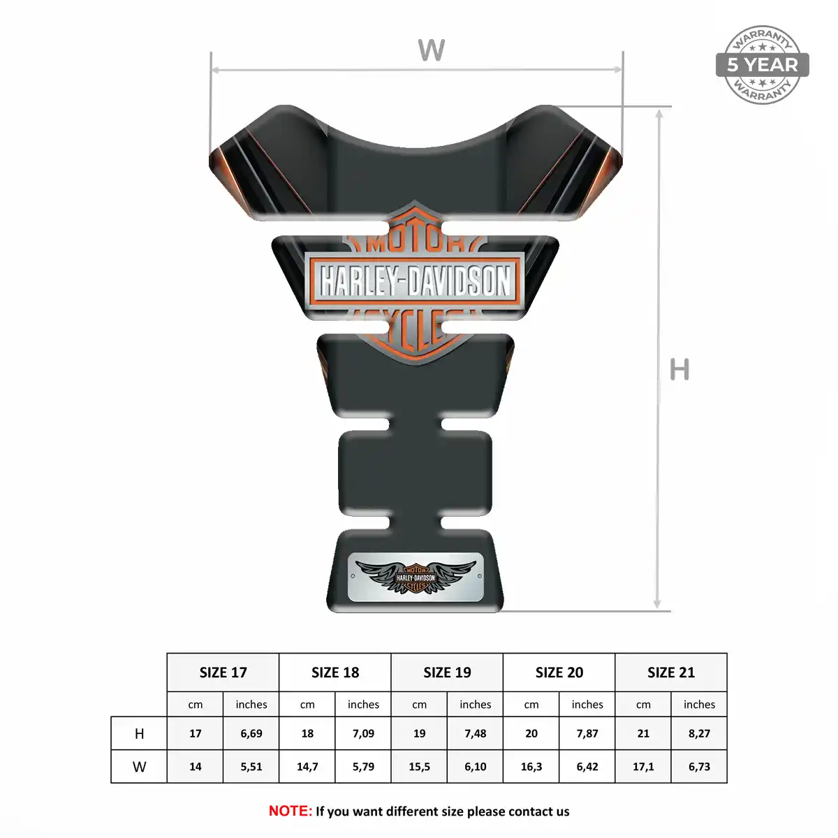 Harley Domed Tank Pad Signature Grade