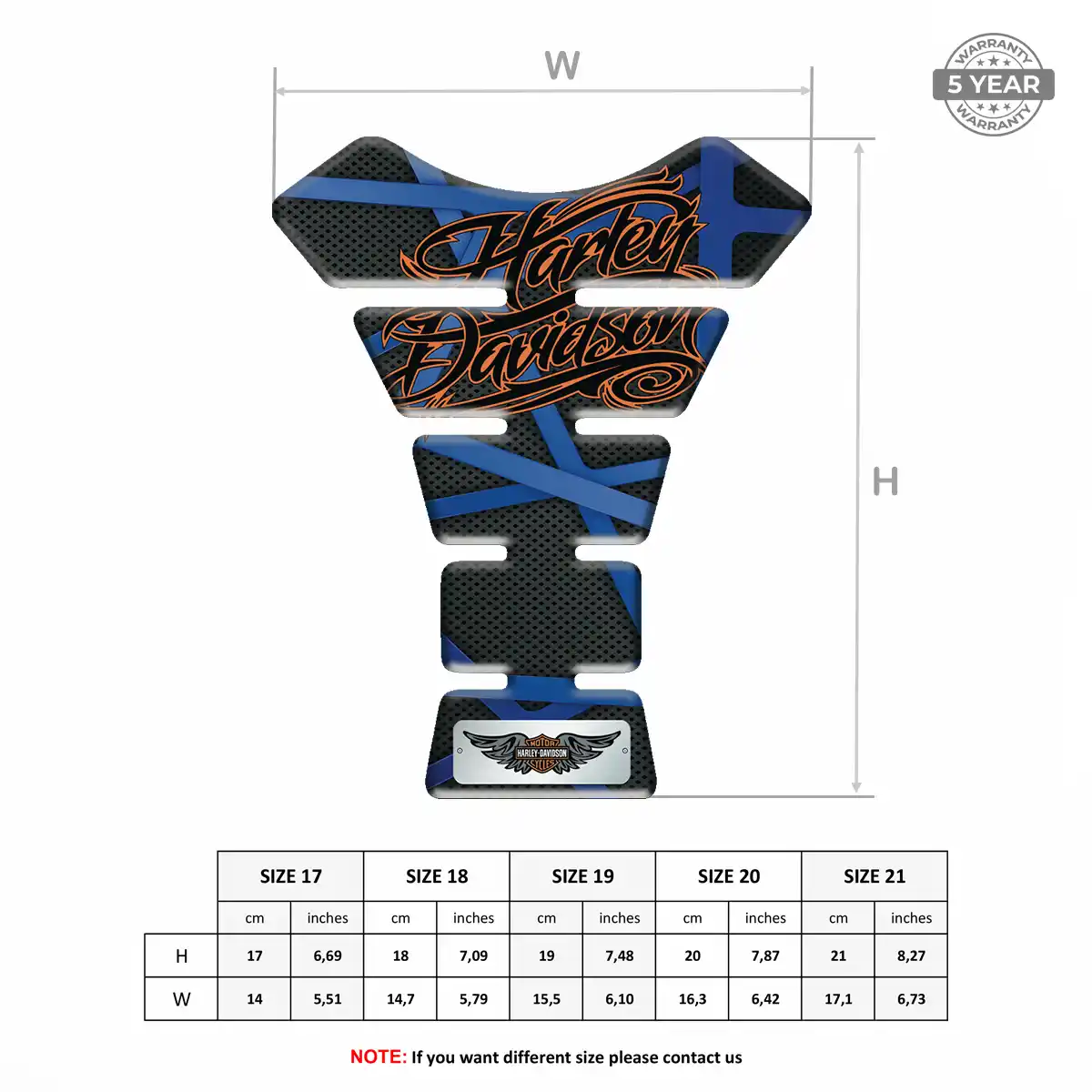 Harley Domed Tank Pad Sleek Style