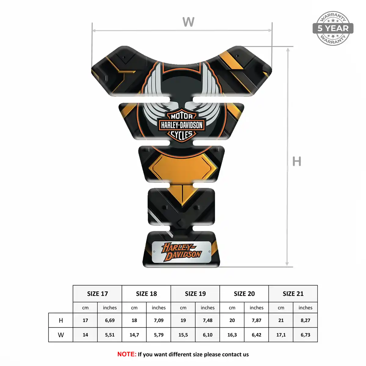 Harley Domed Tank Protector Prestige Line