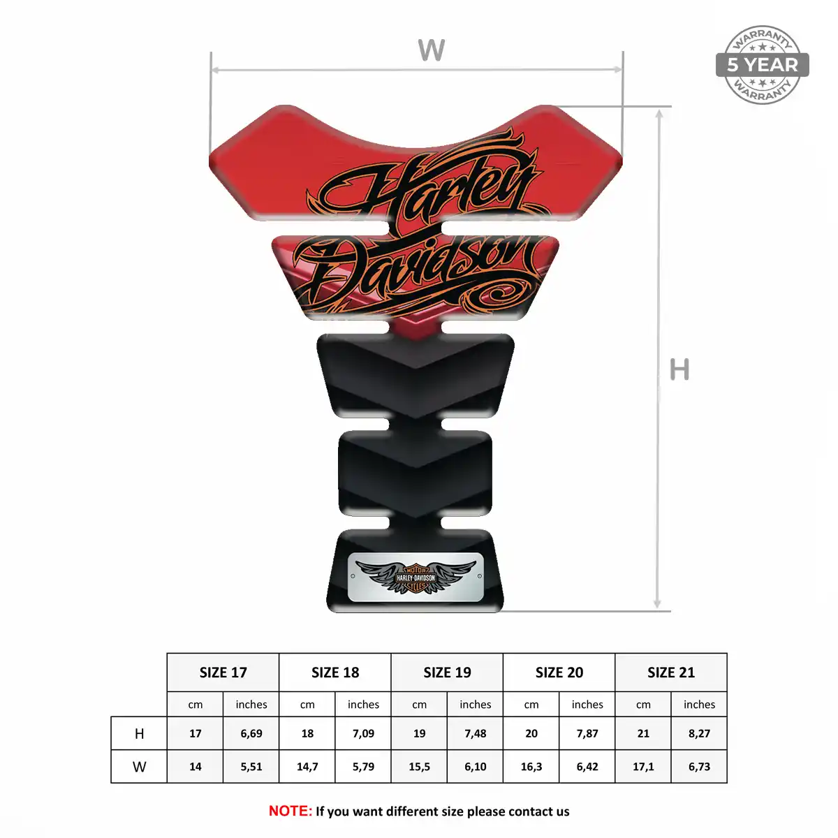 Harley Domed Tank Protector Prime Quality