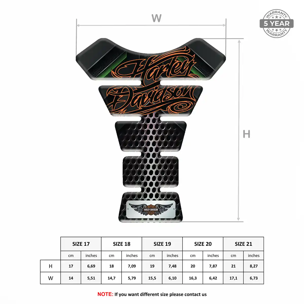 Harley Domed Tank Protector Refined Design