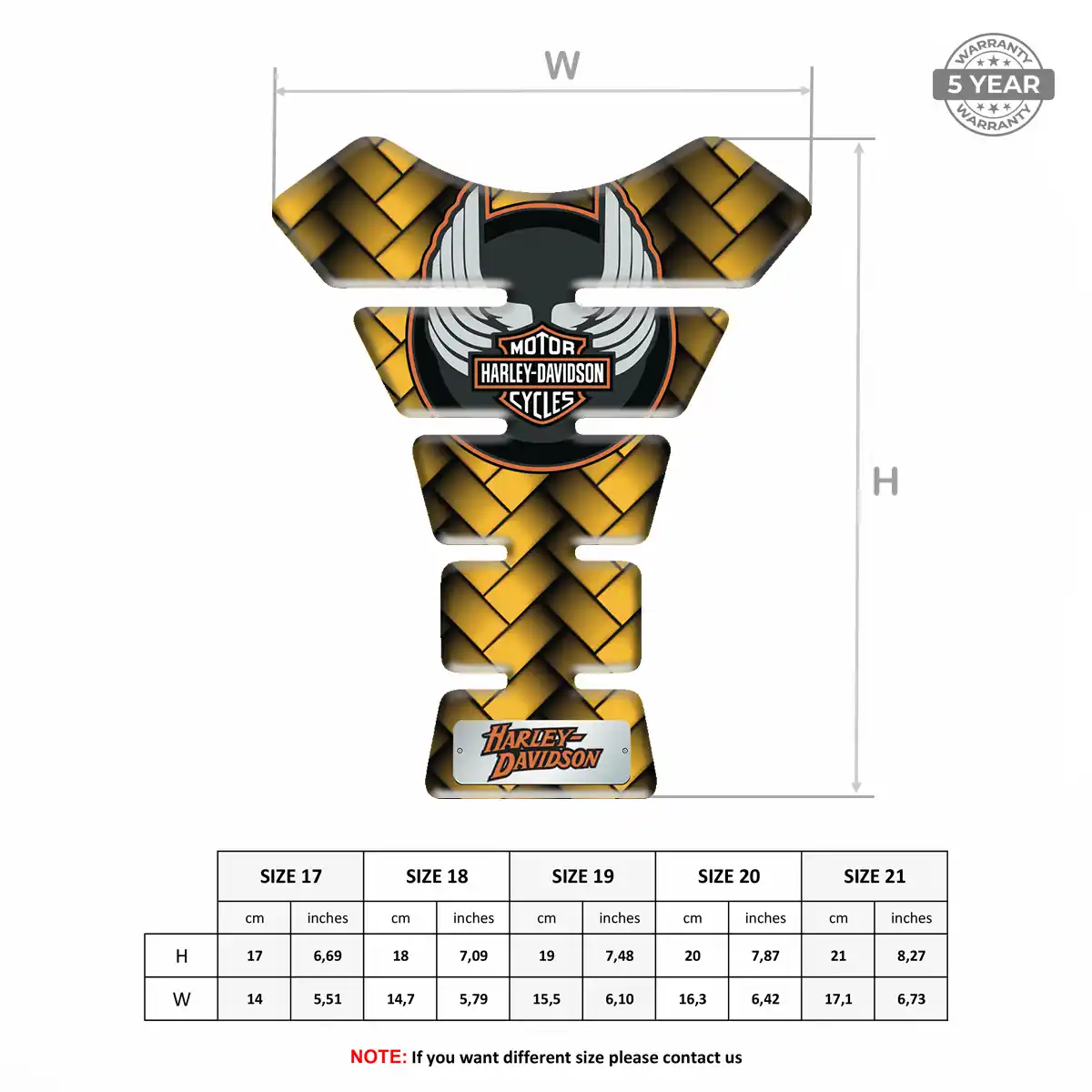 Harley Domed Tank Sticker Prime Quality