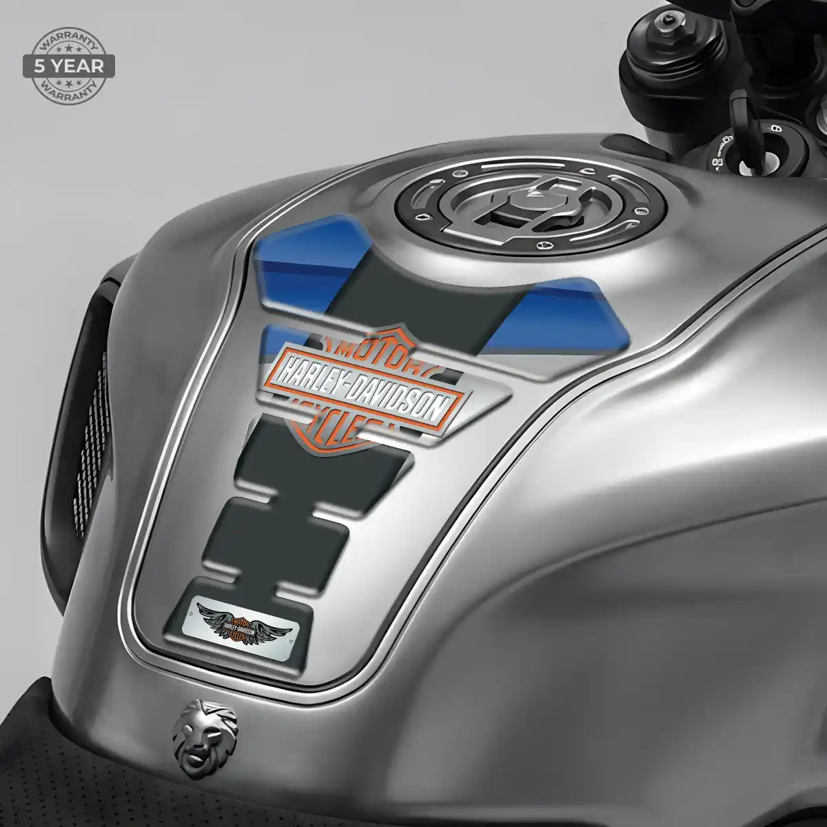 Harley Domed Tank Sticker Refined Design