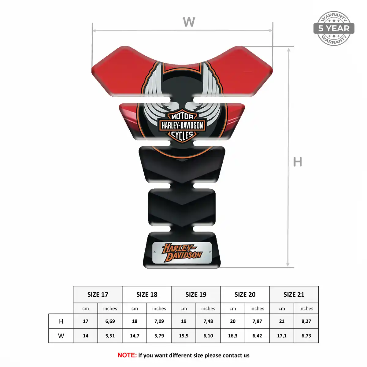 Harley Domed Tank Sticker Signature Grade