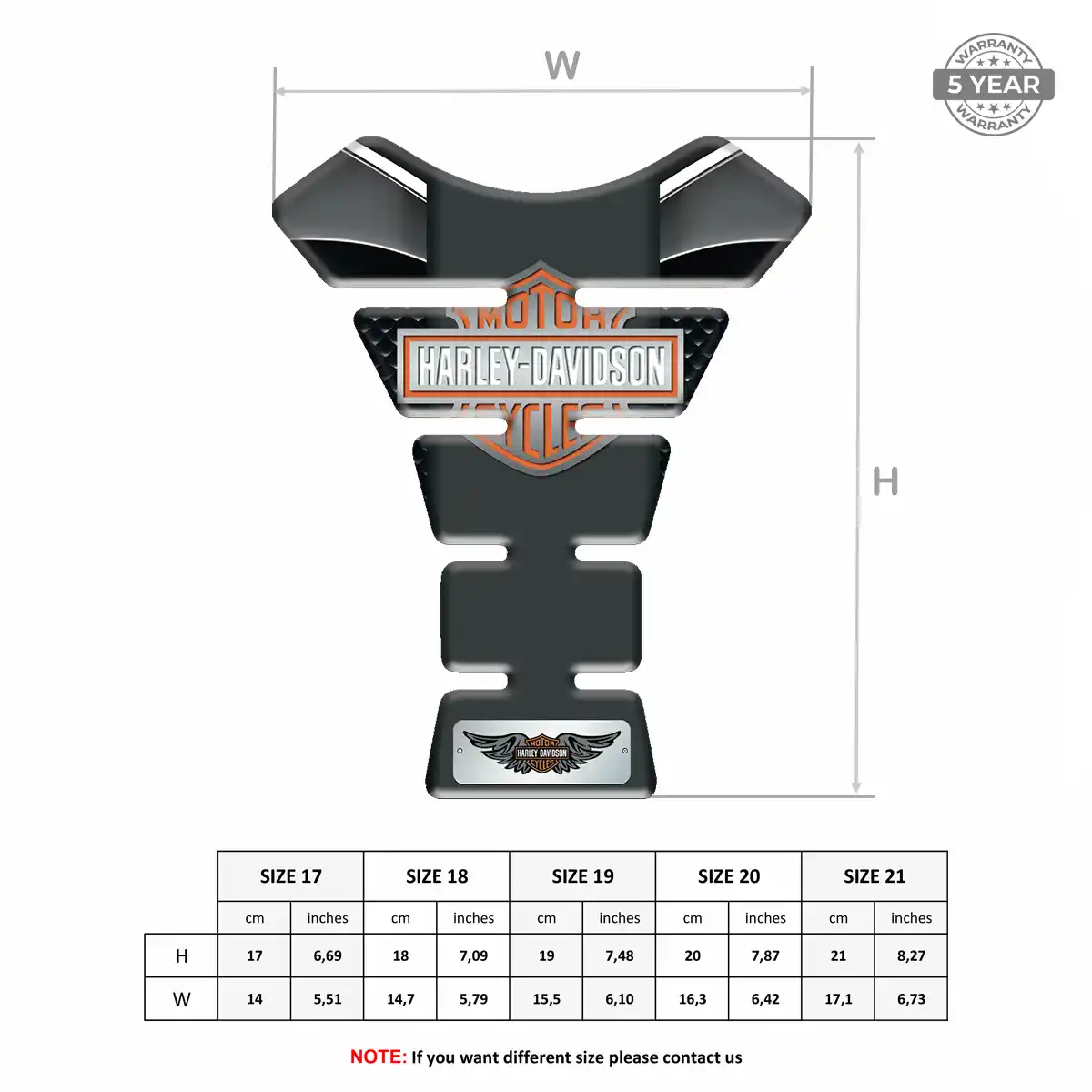 Harley Domed Tank Sticker Superior Craft