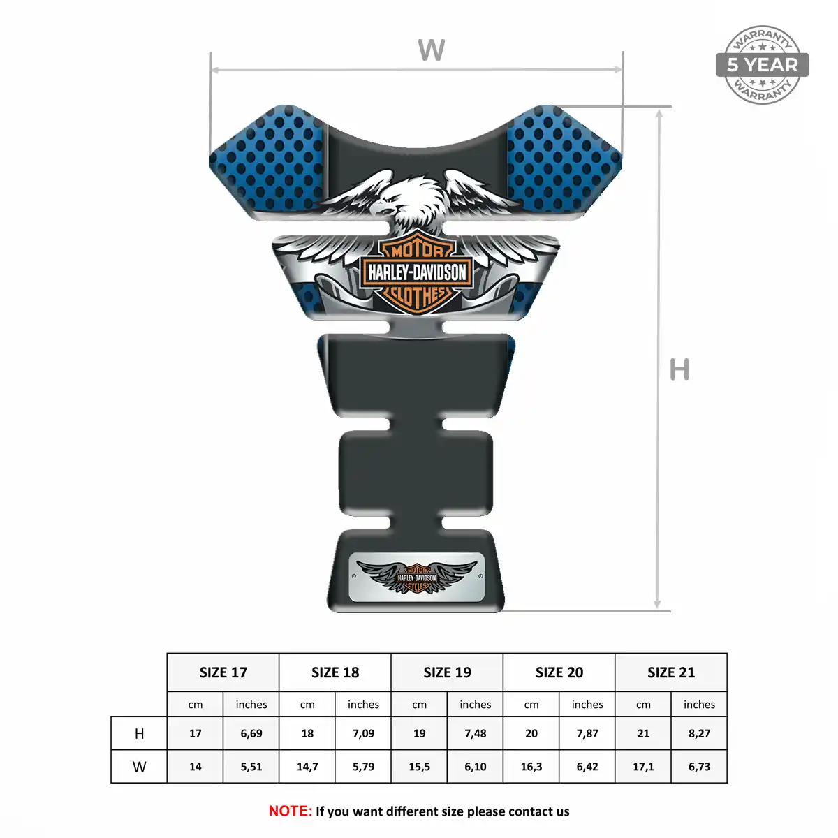 Harley Fuel Tank Pad Elite Finish