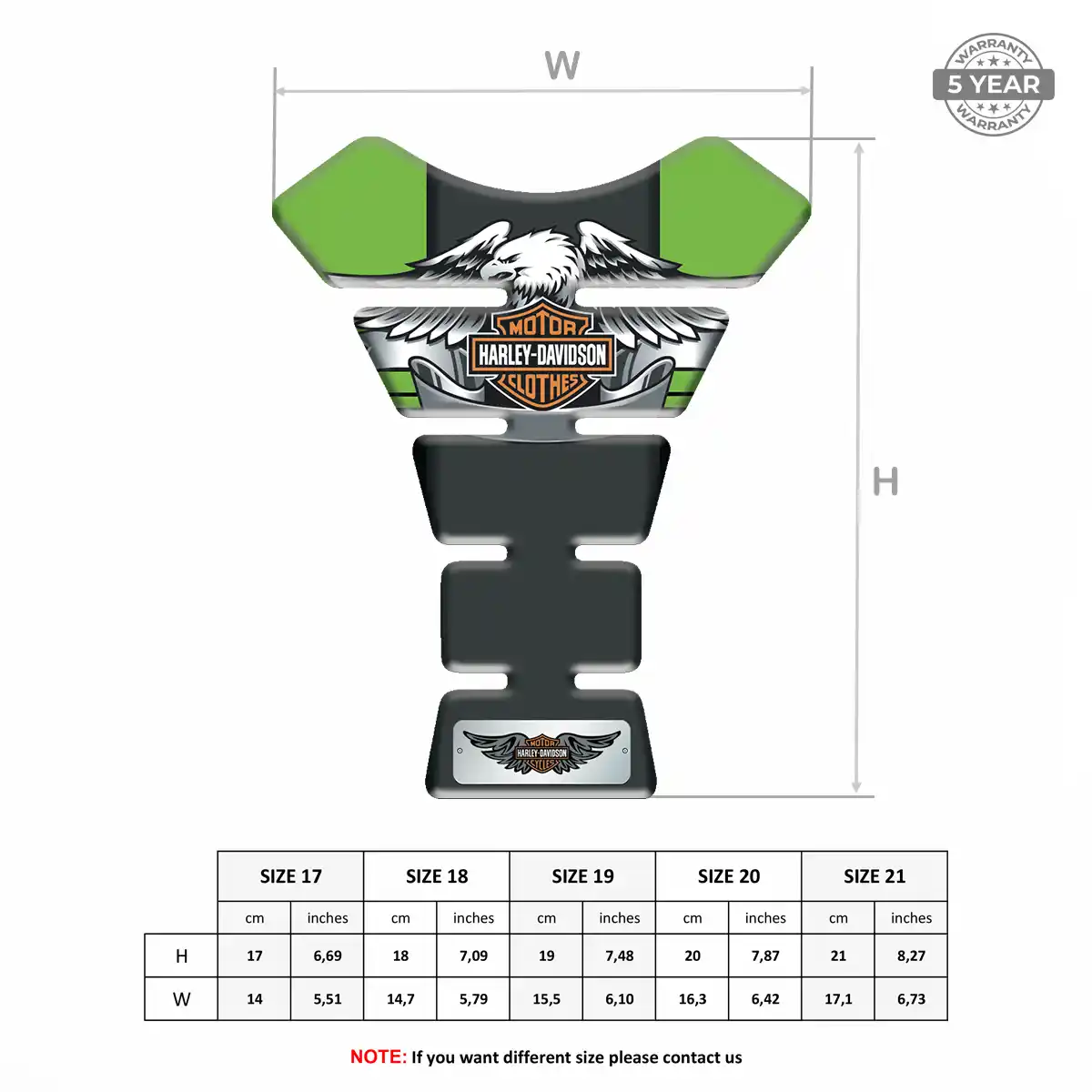 Harley Gas Tank Pad Elite Finish