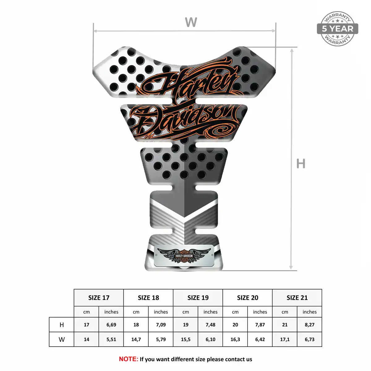 Harley Gel Tank Pad Prime Quality