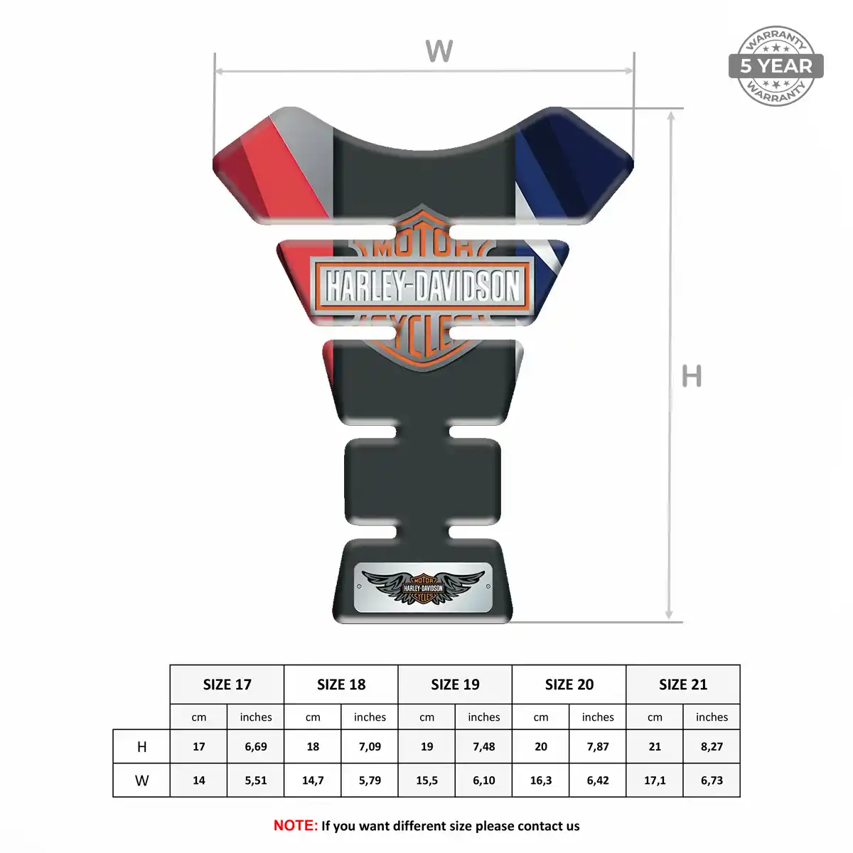 Harley Motorbike Tank Pad Prime Quality