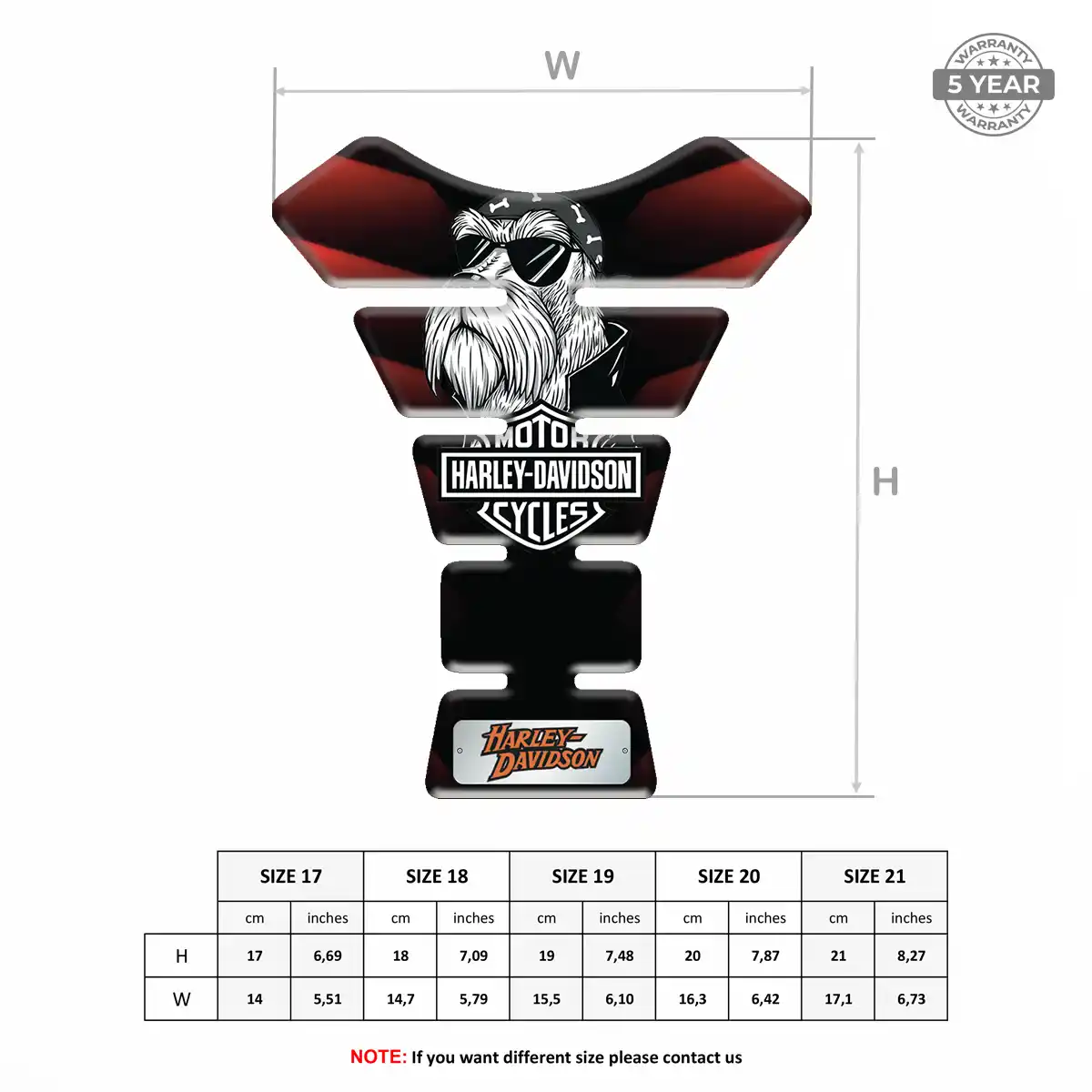 Harley Motorbike Tank Pad Refined Design