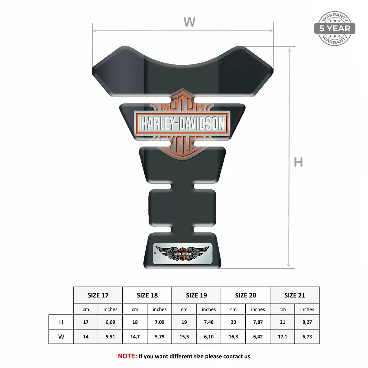 Harley Motorcycle Tank Decal Prestige Line