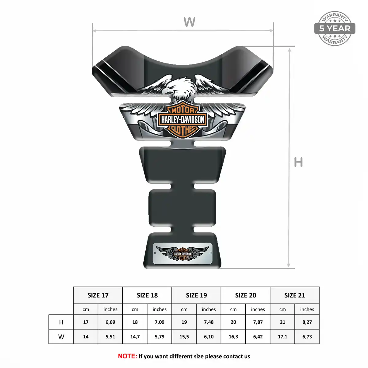 Harley Motorcycle Tank Decal Refined Design
