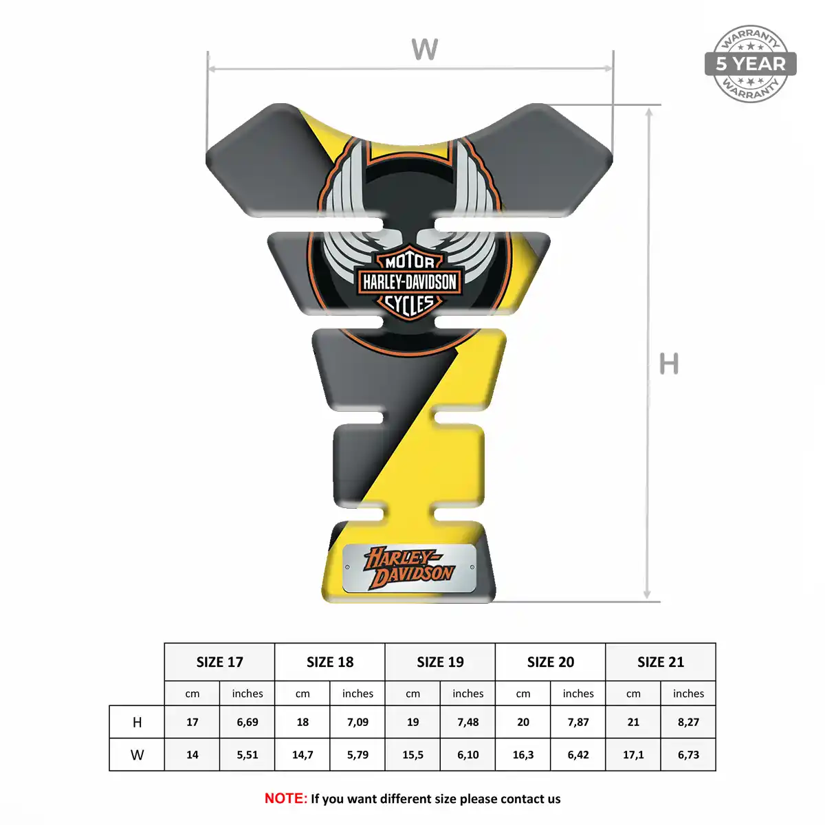 Harley Motorcycle Tank Decal Signature Grade