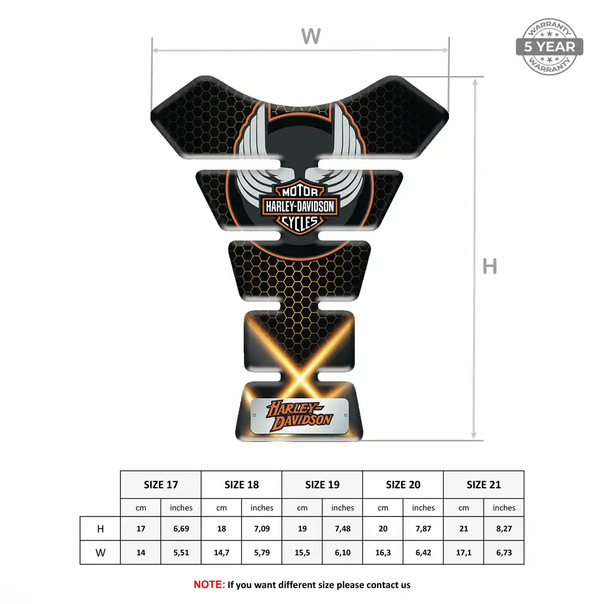 Harley Motorcycle Tank Pad Refined Design