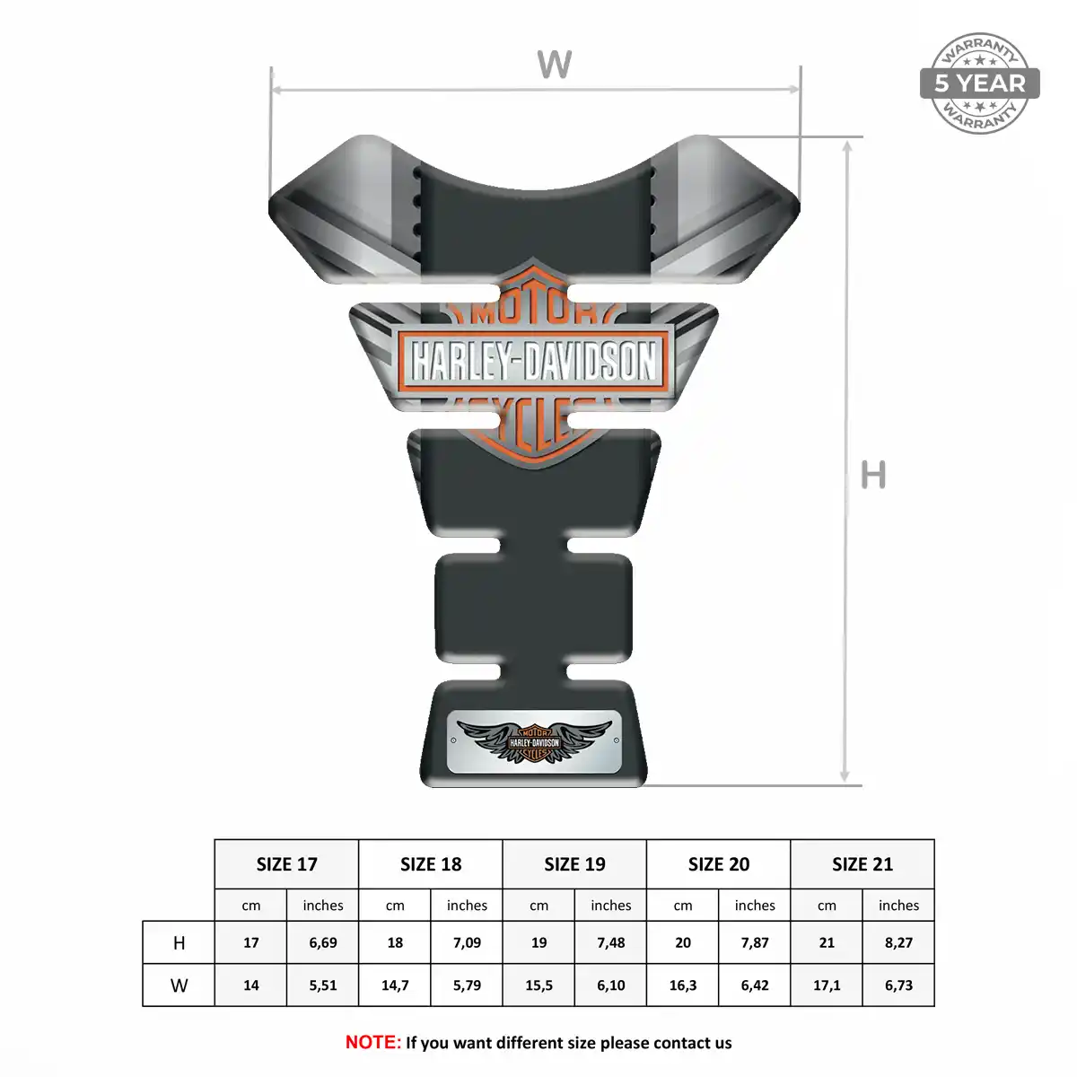 Harley Motorcycle Tank Pad Superior Craft