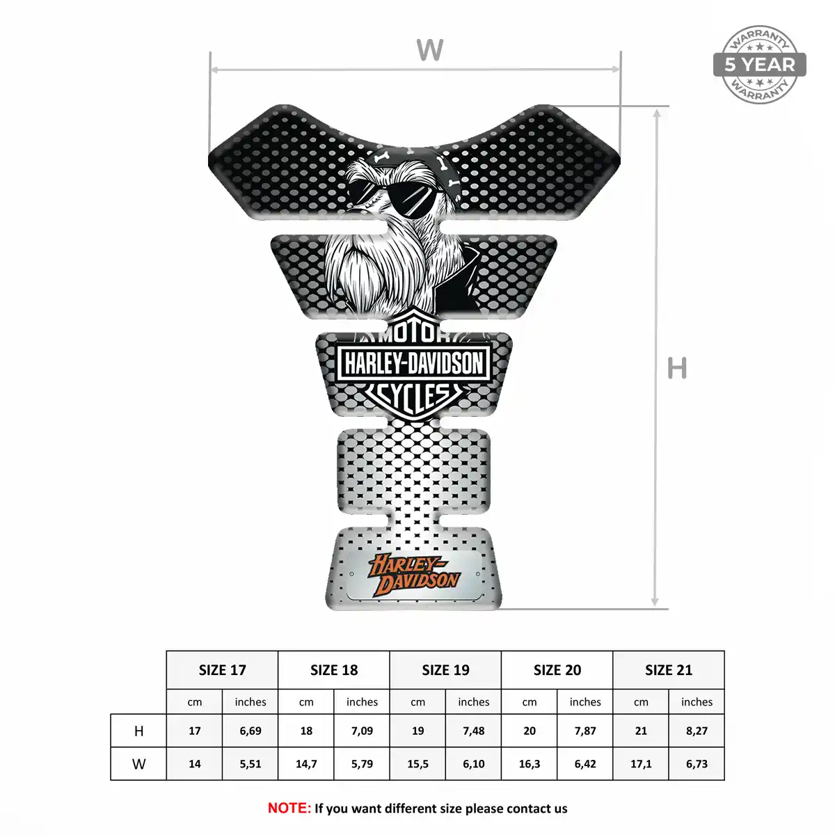 Harley Motorcycle Tank Protector Elite Finish
