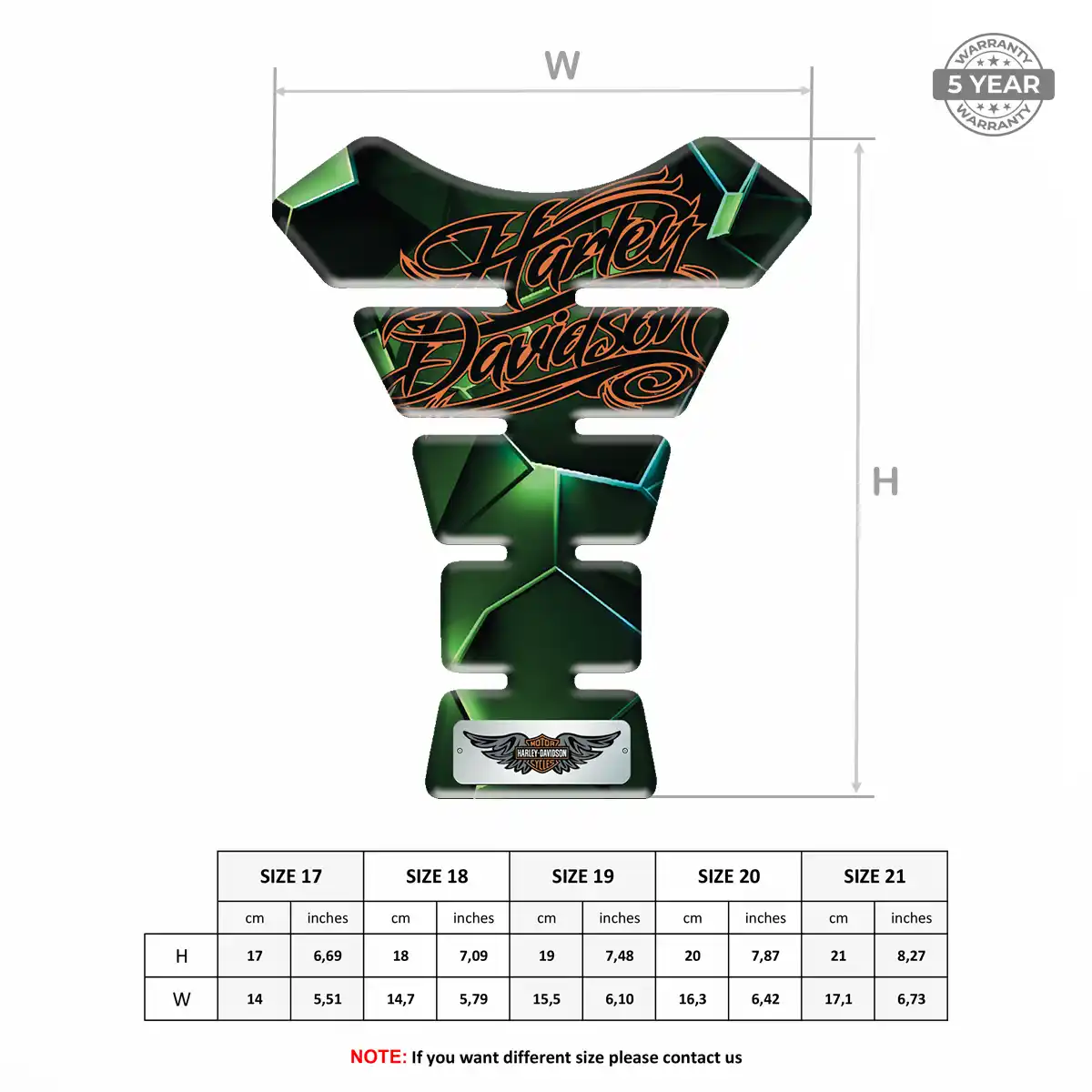 Harley Motorcycle Tank Protector Refined Design