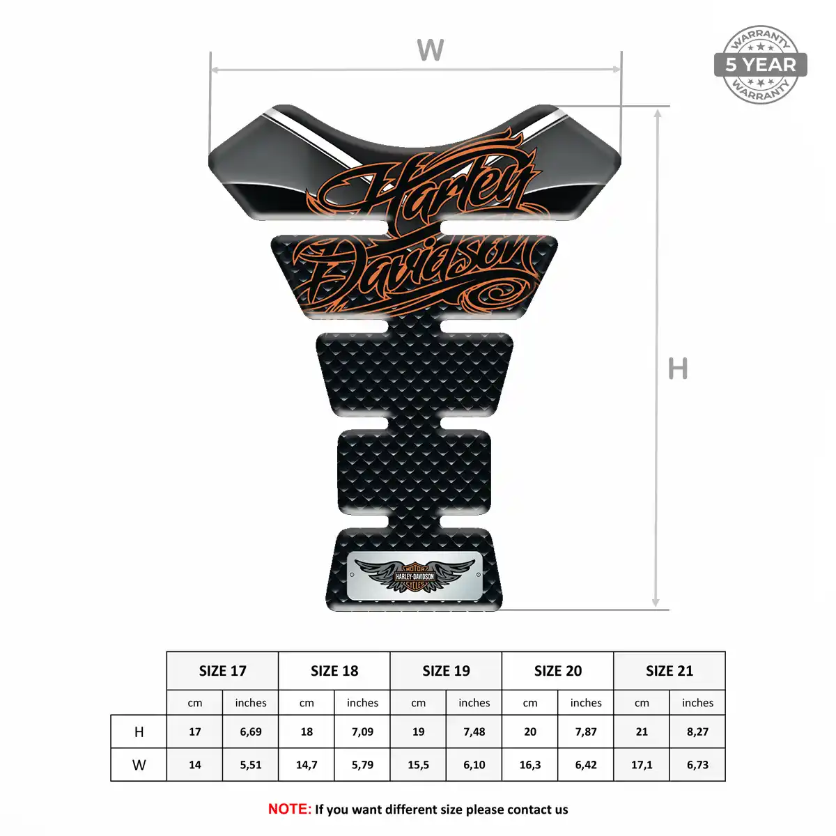 Harley Motorcycle Tank Protector Sleek Style