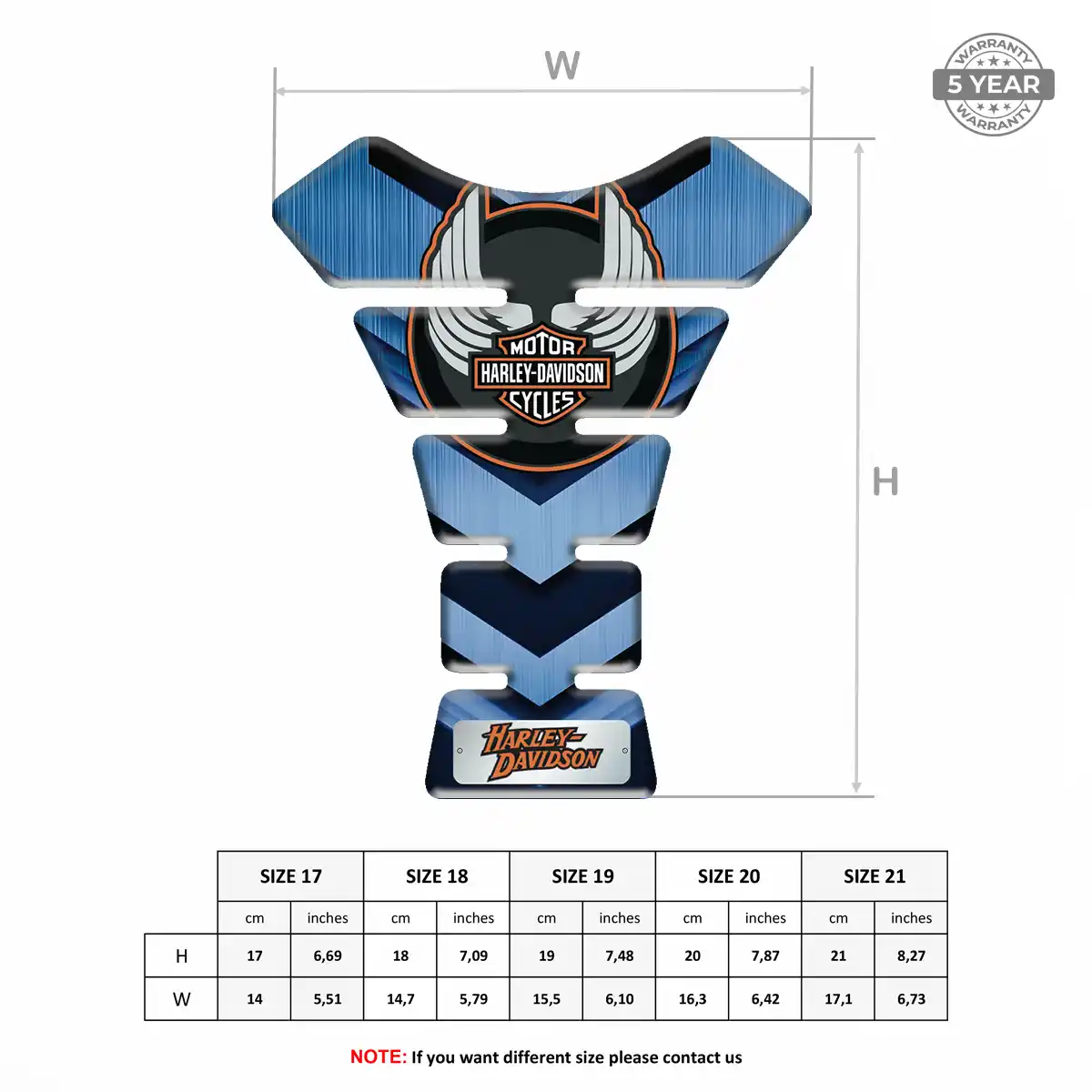 Harley Motorcycle Tank Sticker Elite Finish