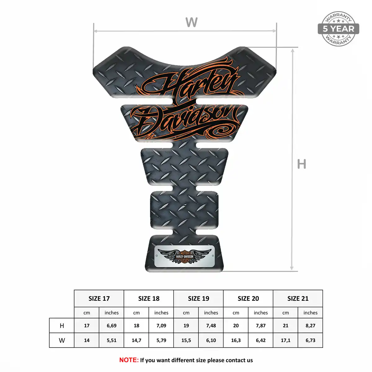 Harley Motorcycle Tank Sticker Prestige Line