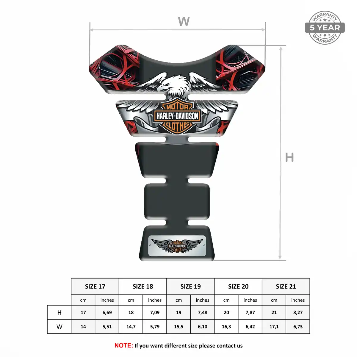 Harley Motorcycle Tank Sticker Signature Grade