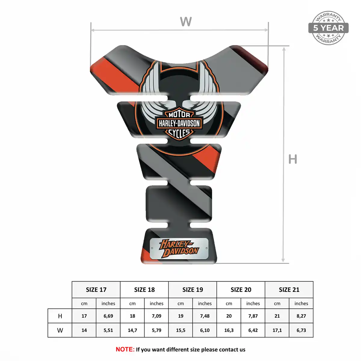 Harley Motorcycle Tank Sticker Superior Craft