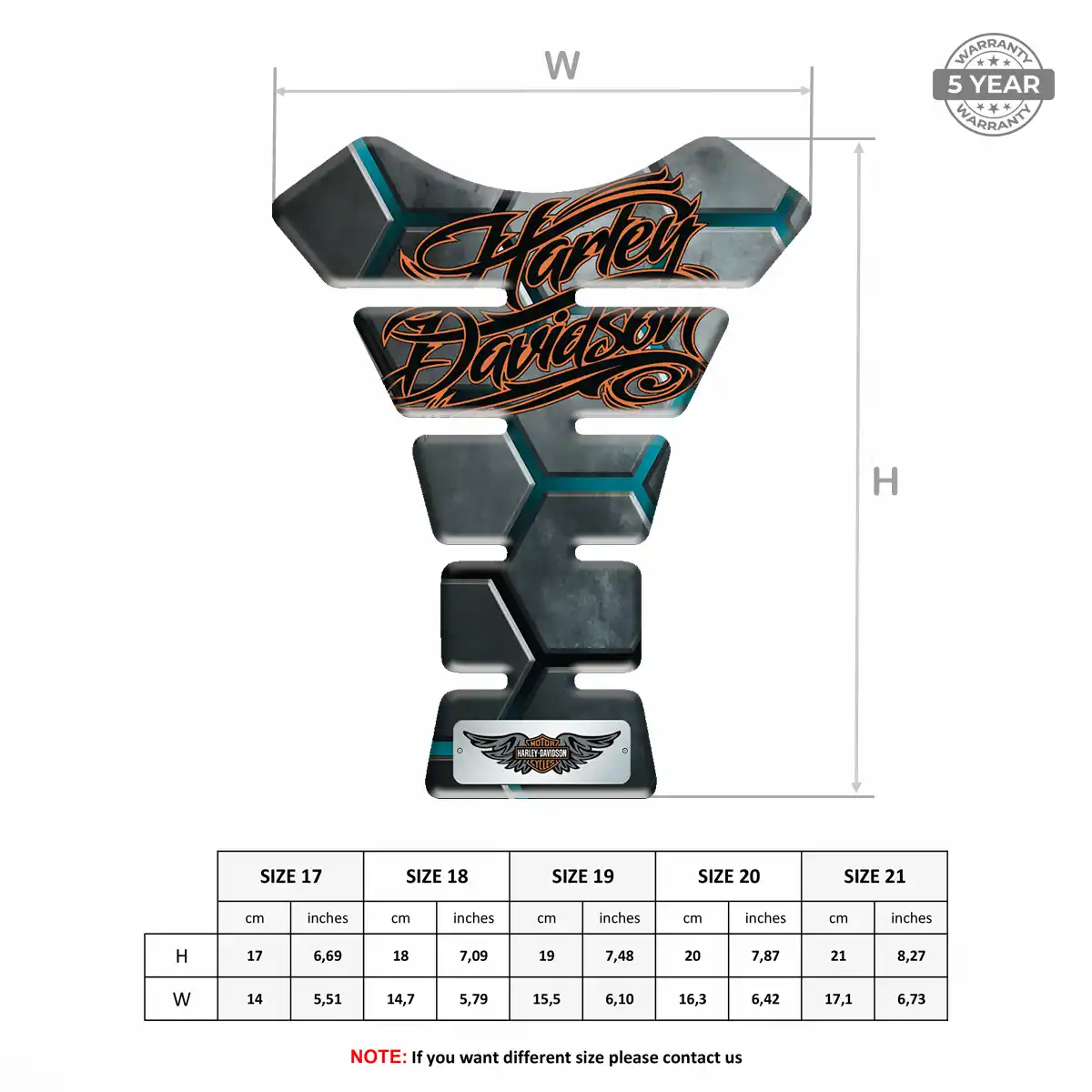 Harley Resin Tank Pad Prestige Line
