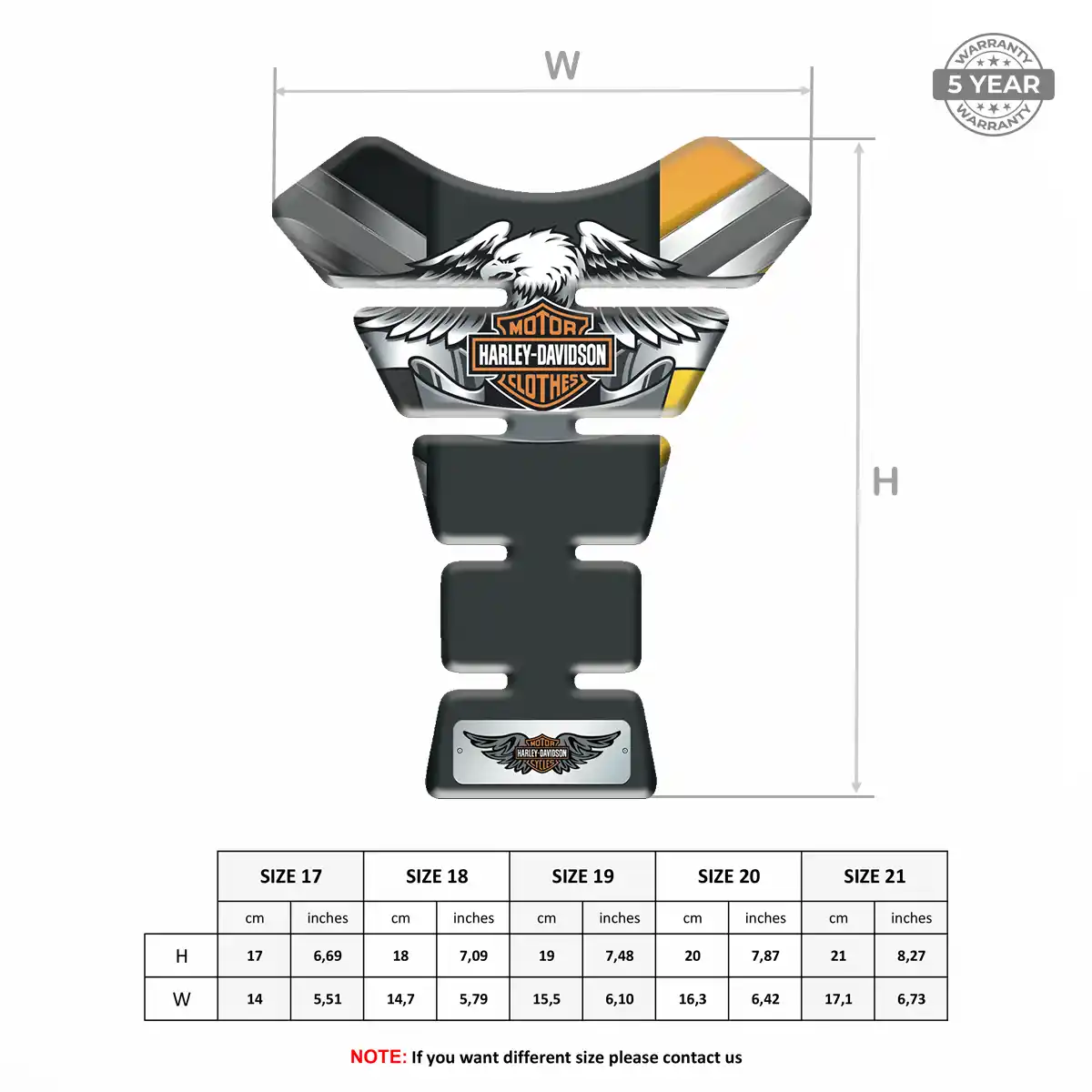 Harley Resin Tank Pad Sleek Style