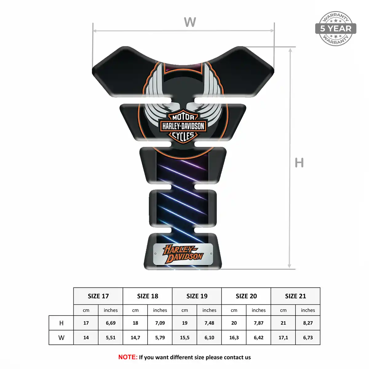 Harley Self Adhesive Tank Pad Signature Grade