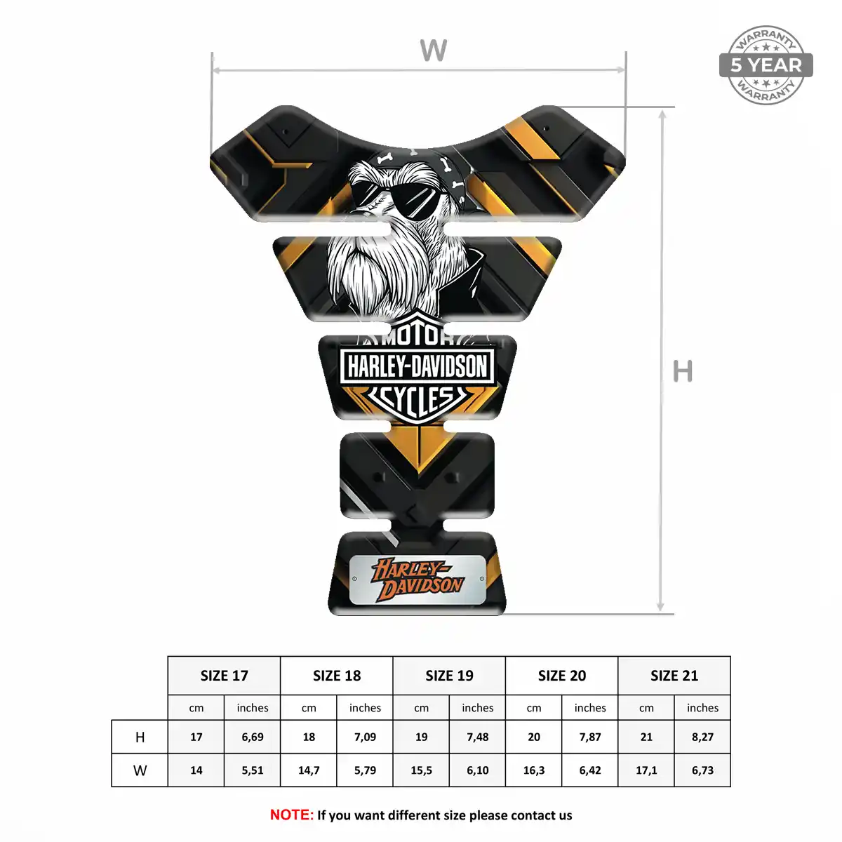 Harley Self Adhesive Tank Pad Superior Craft