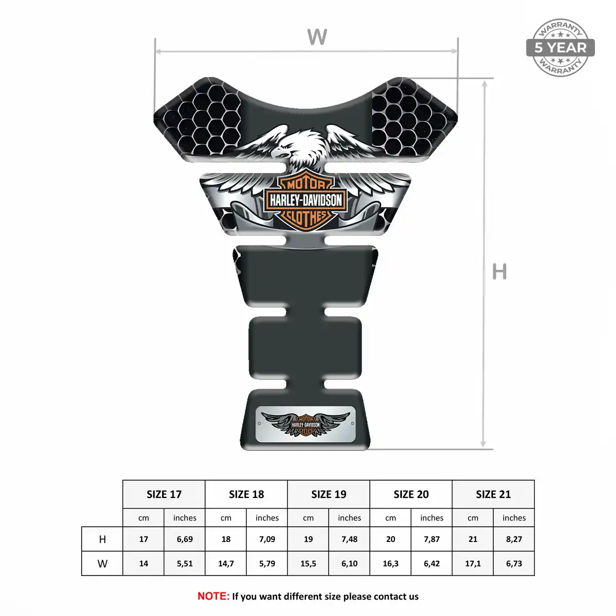 Harley Tank Decal Elite Finish