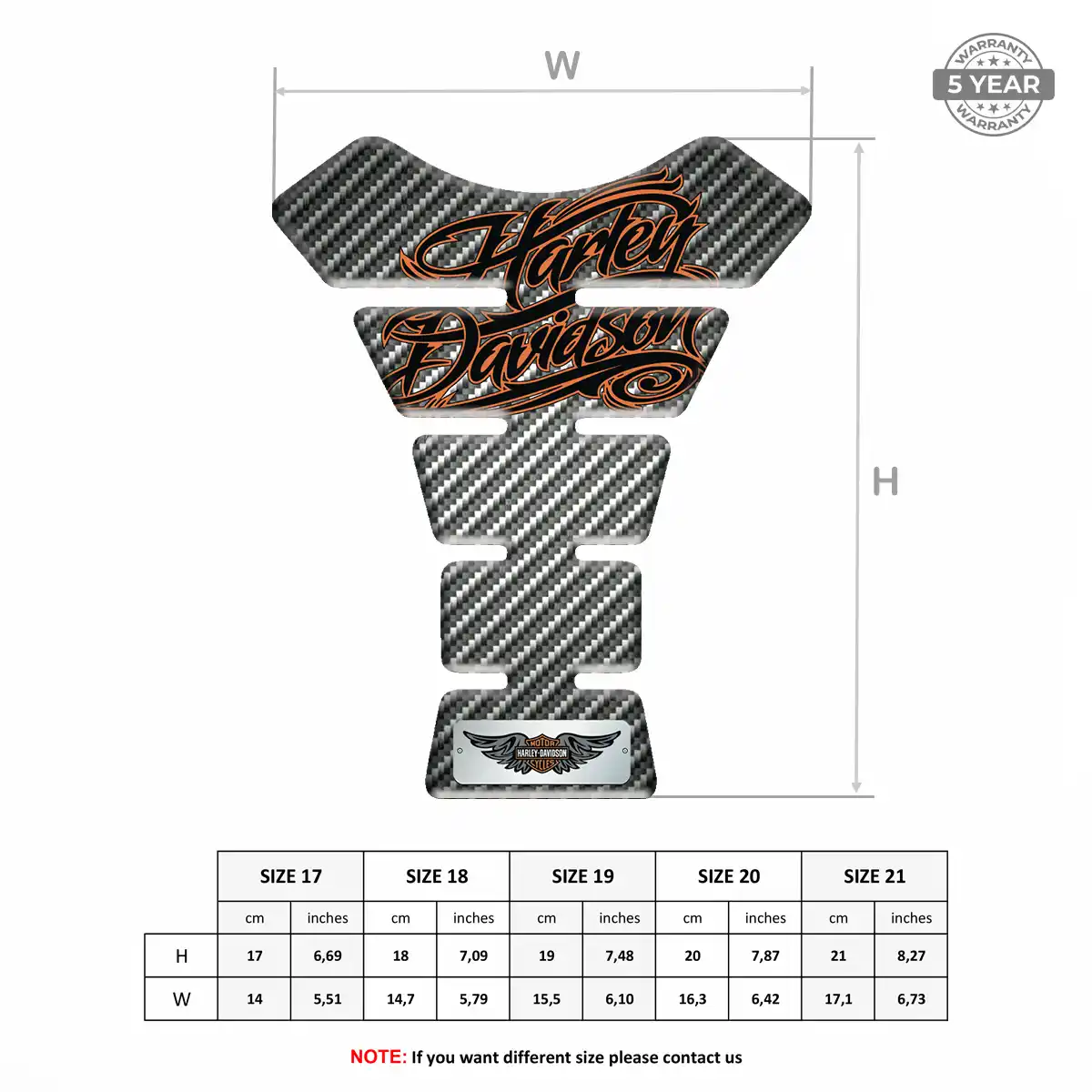 Harley Tank Decal Prestige Line