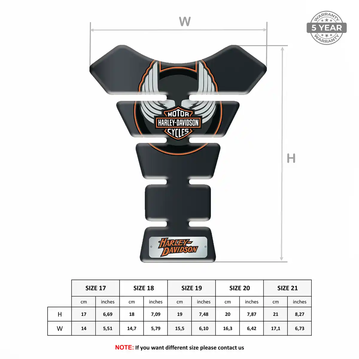 Harley Tank Fuse Guard Motorcycle Prestige Line