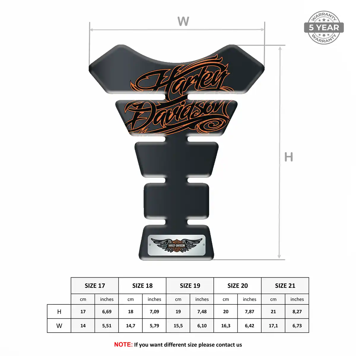 Harley Tank Fuse Guard Motorcycle Signature Grade