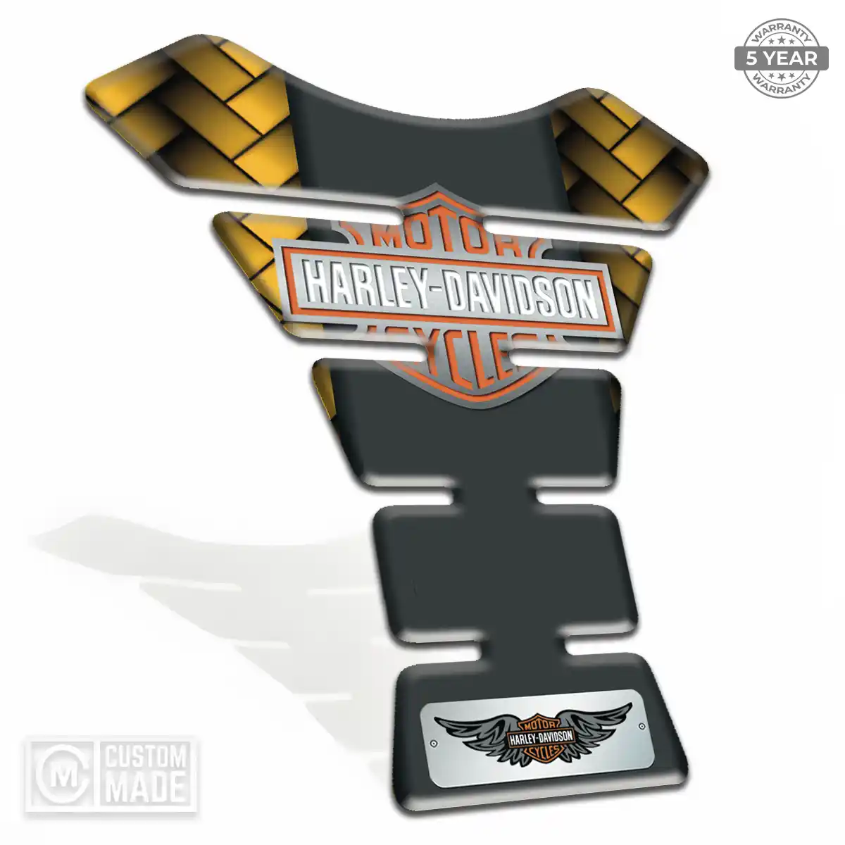 Harley Tank Fuse Pad Motorcycle Elite Finish