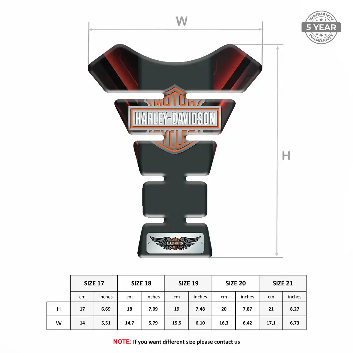Harley Tank Fuse Pads Elite Finish