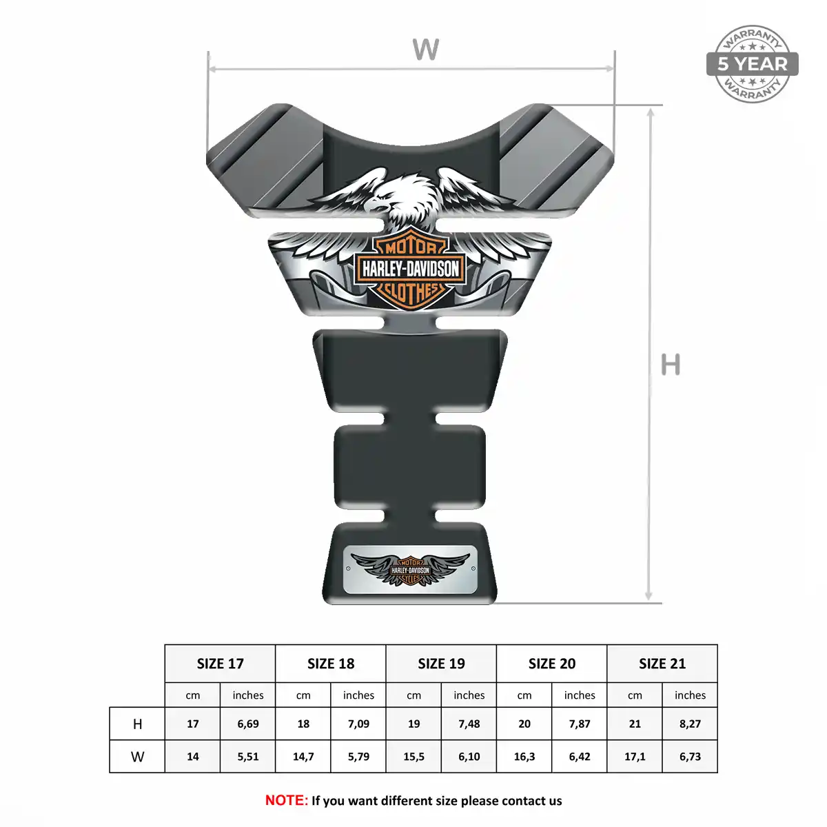 Harley Tank Fuse Pads Motorbike Elite Finish