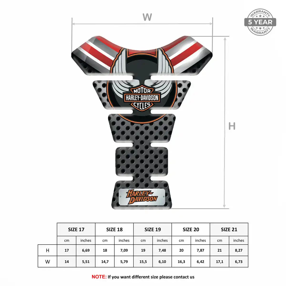 Harley Tank Fuse Pads Motorbike Signature Grade