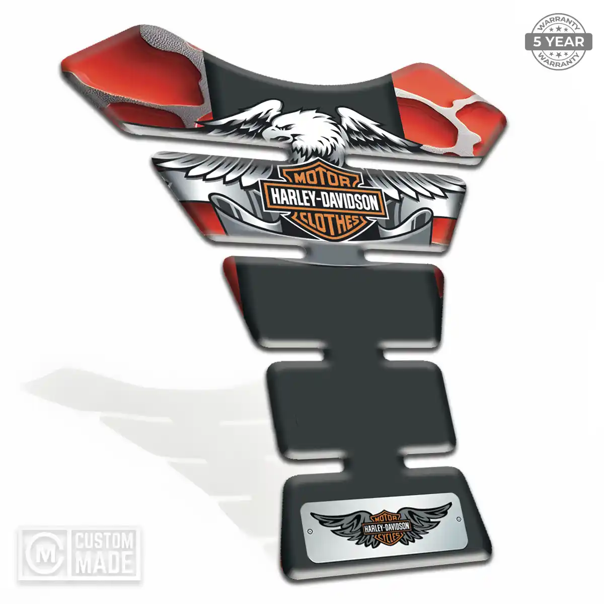 Harley Tank Fuse Pads Motorcycle Elite Finish