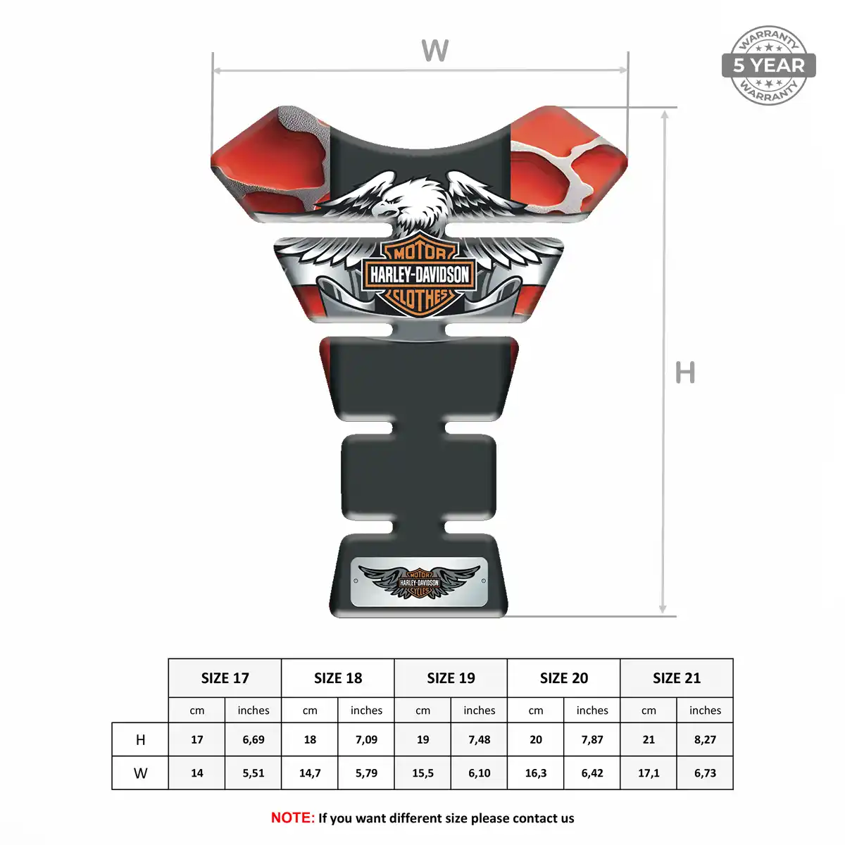 Harley Tank Fuse Pads Motorcycle Elite Finish