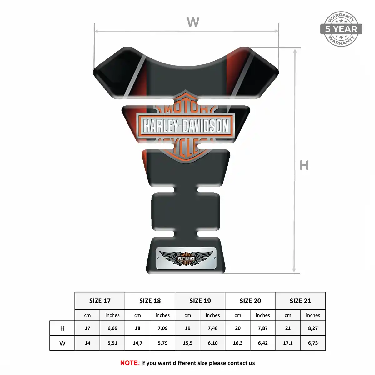Harley Tank Fuse Pads Motorcycle Signature Grade