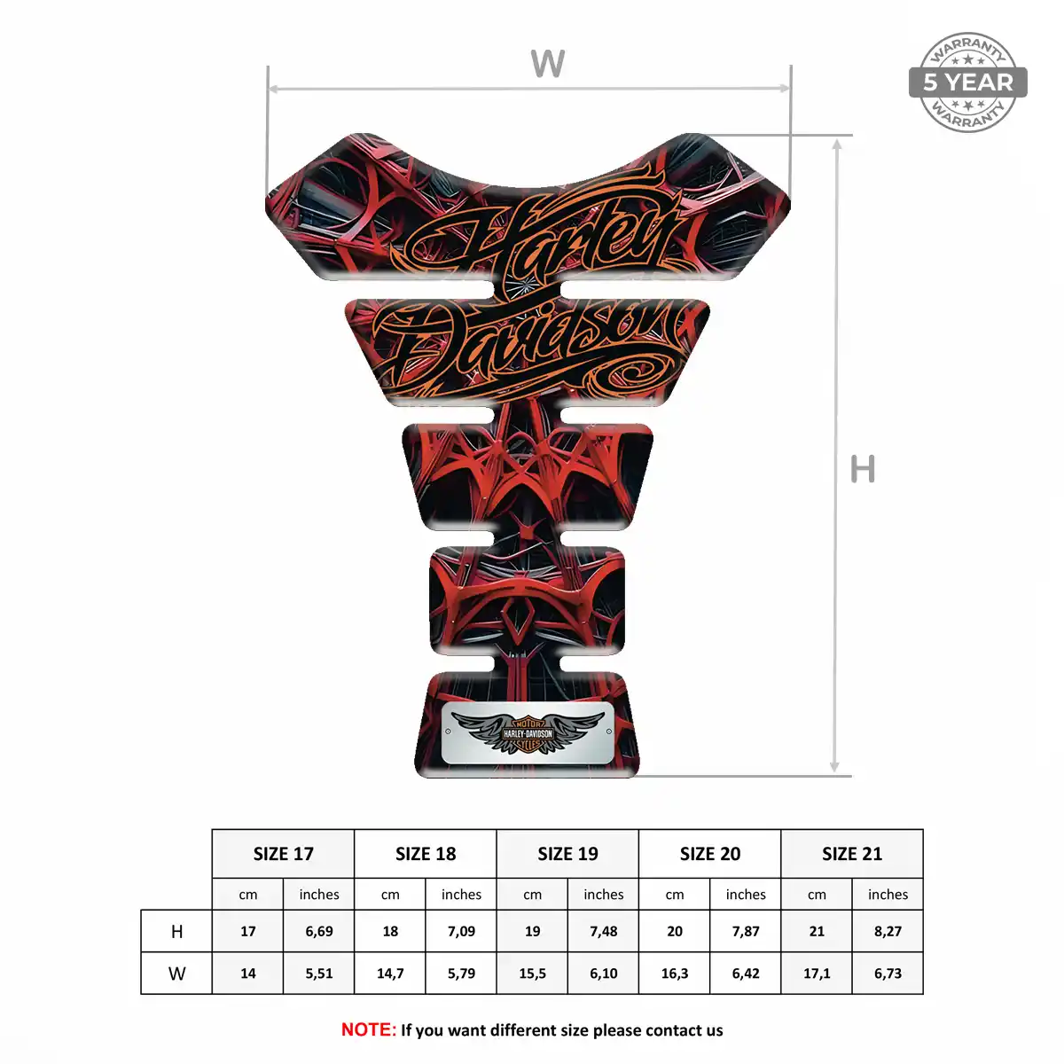 Harley Tank Fuse Protector Motorbike Elite Finish