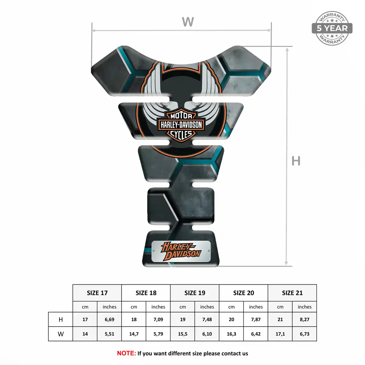 Harley Tank Fuse Protector Motorbike Prime Quality