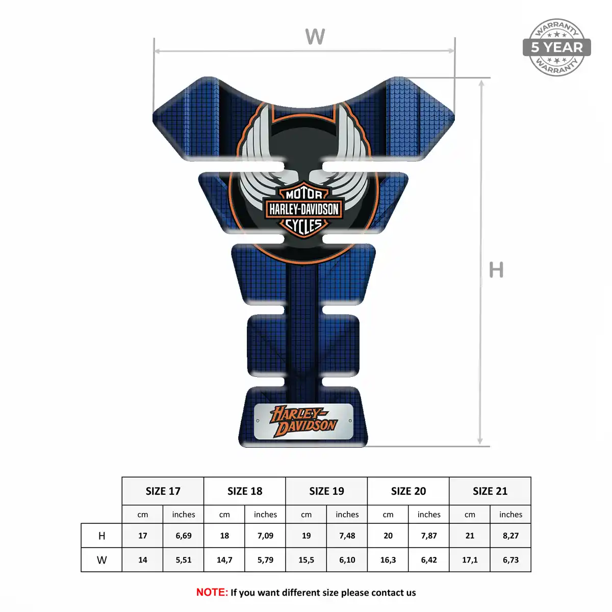Harley Tank Fuse Protector Motorbike Signature Grade