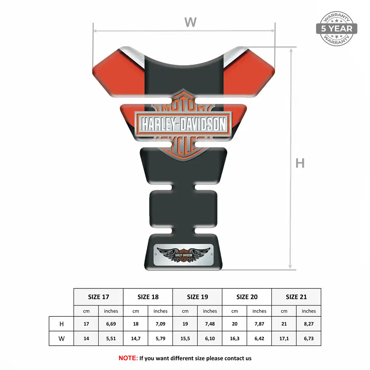 Harley Tank Fuse Protector Motorbike Sleek Style